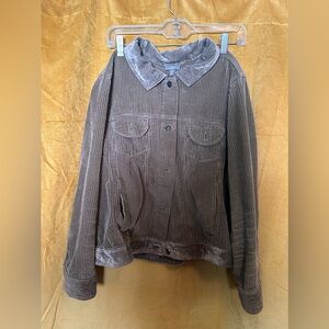 Vintage corduroy jacket with velvet accents